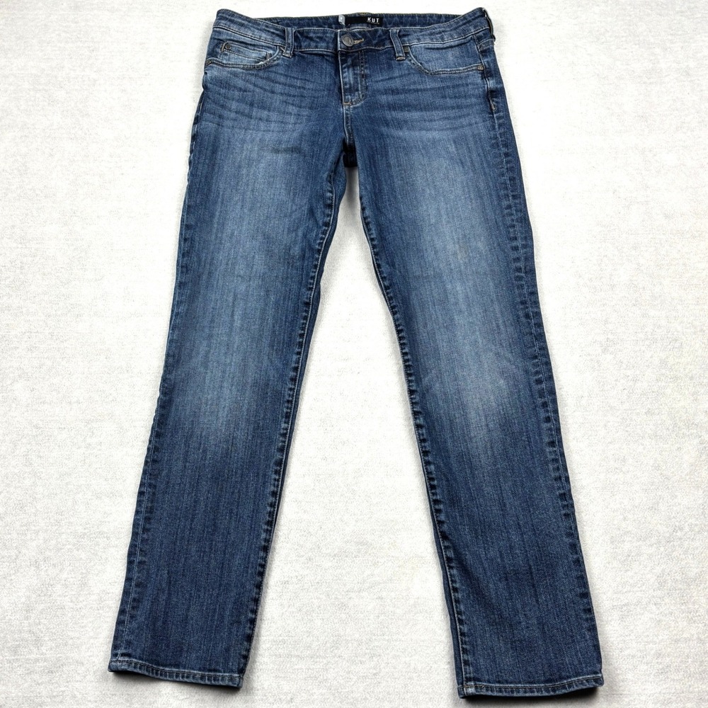 KUT from the Kloth Jeans Womens 8 Catherine Boyfriend Medium Wash Stretch Denim